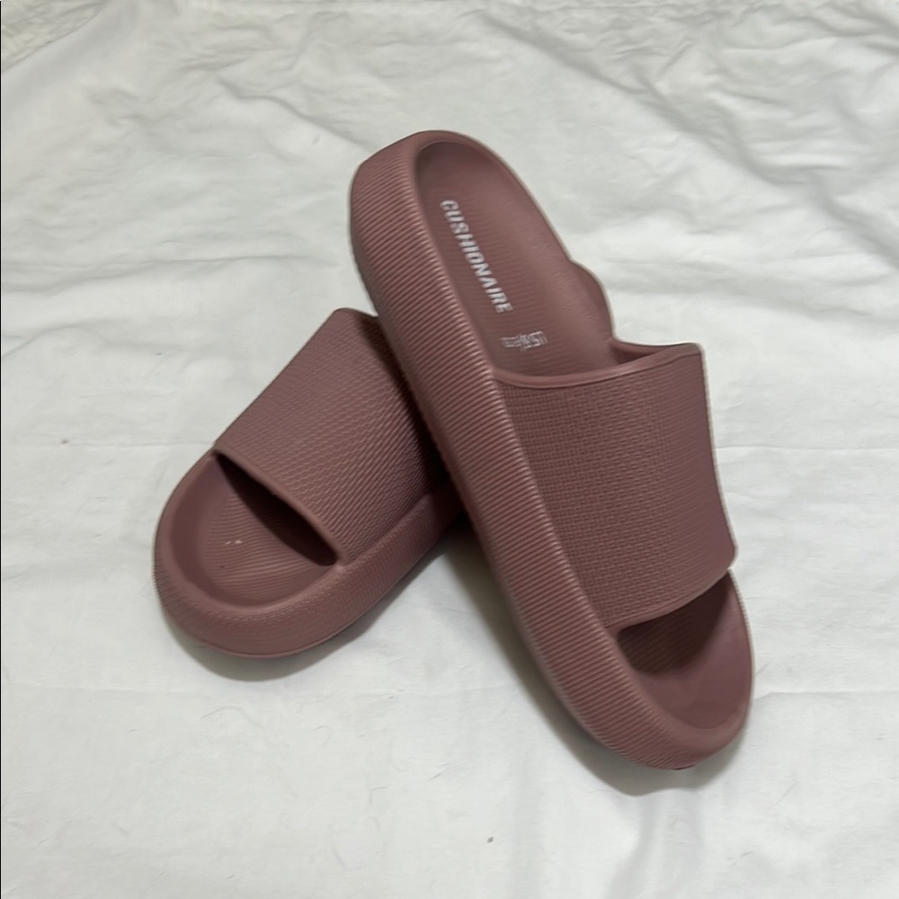 Pink Casual Slide Sandals with Wide Strap